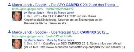 Mit Google+ Headlines in die SERPs