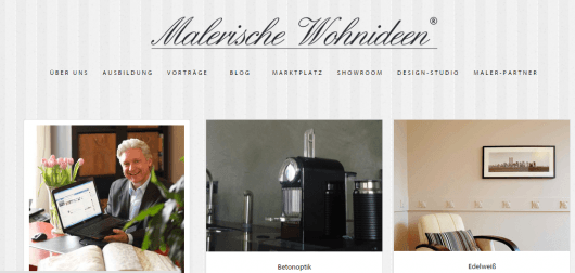 "Malerische Wohnideen" präsentiert Volker Geyer auf seiner Unternehmensseite. (Foto: malerische-wohnideen.de)