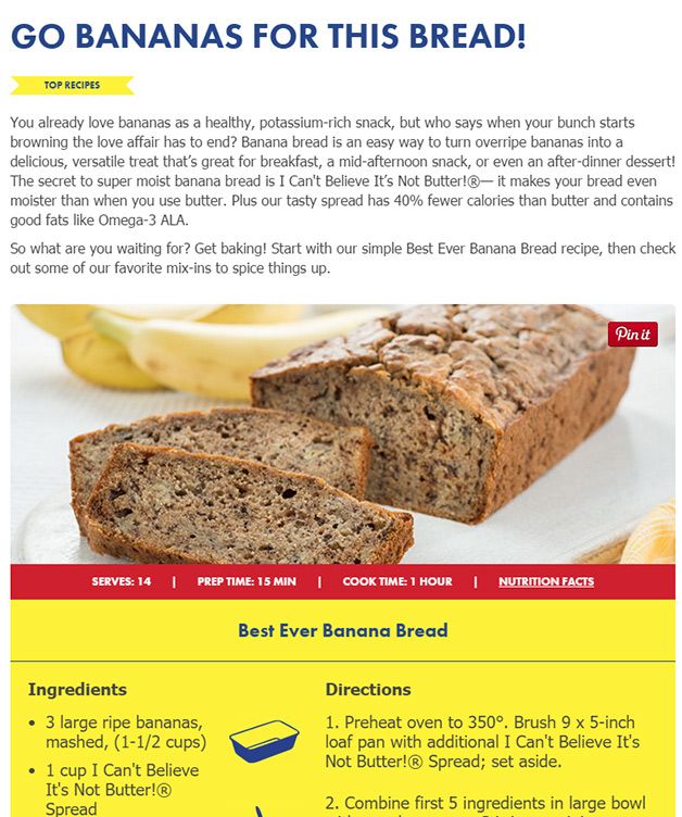 Content Marketing by I Can't Believe It's Not Butter