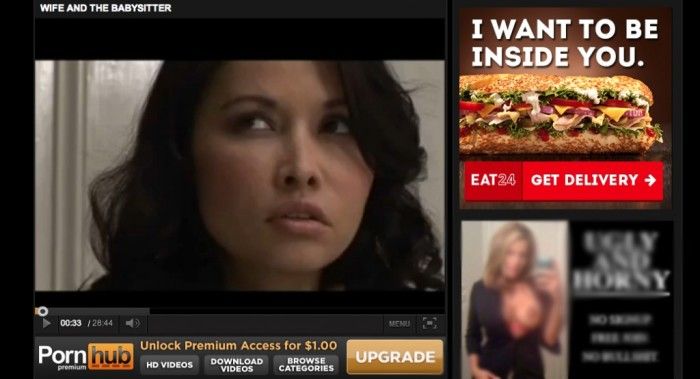 Lieferdienst Eat24 mit Display-Kampagne bei Pornhub 2013