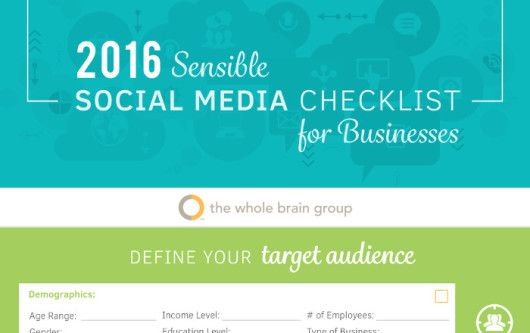 The 2016 Sensible Social Media Checklist for Businesses by the whole brain group_preview