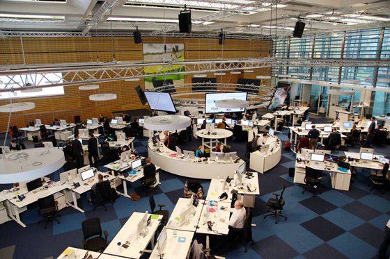 Ein Blick hinter die Vorhänge: Der WELT Newsroom - hier ist auch die Social Media Redaktion zu finden. © Axel Springer SE