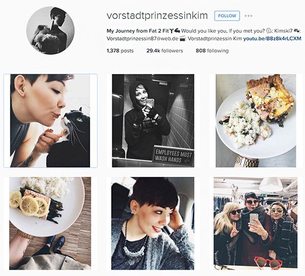 Kims Instagram-Profil, das täglich mindestens einmal von ihr bespielt wird.