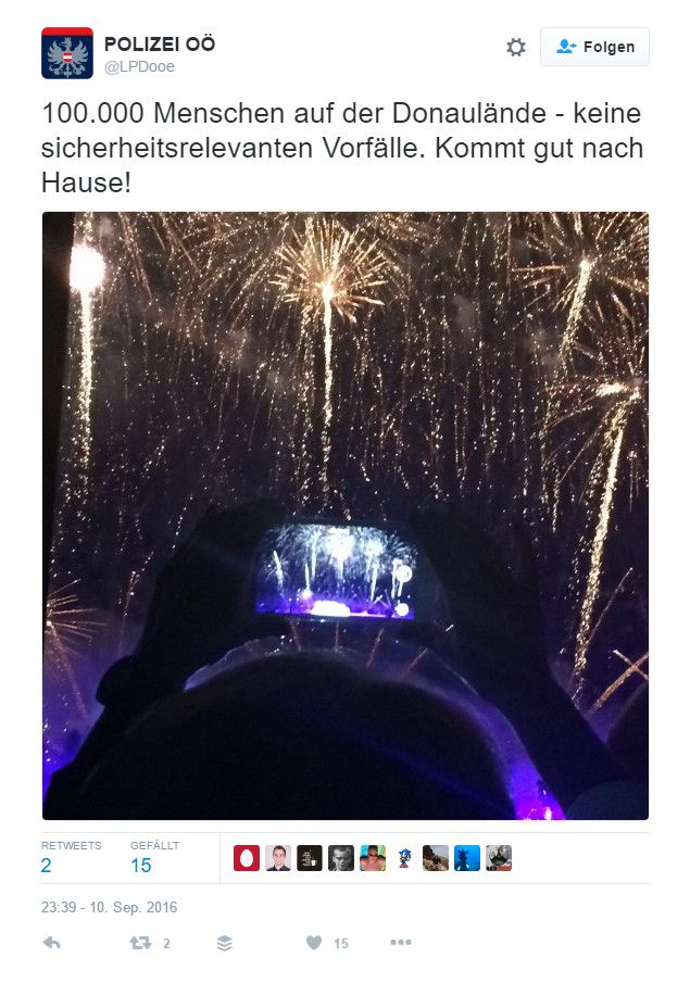 Eindrucksvolles Feuerwerk wird dokumentiert, © Twitter
