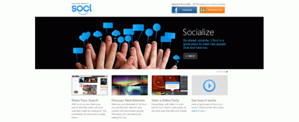 Microsofts So.cl: Social Network mit Suchaspekt