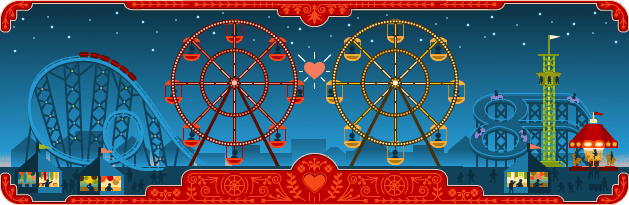 Google Doodle von heute: George Ferris – Liebesgeschichten zum Valentinstag