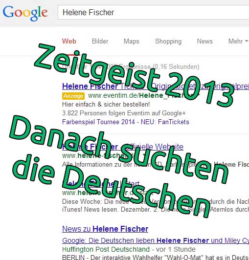 Wonach Deutschland suchte: Google Zeitgeist 2013