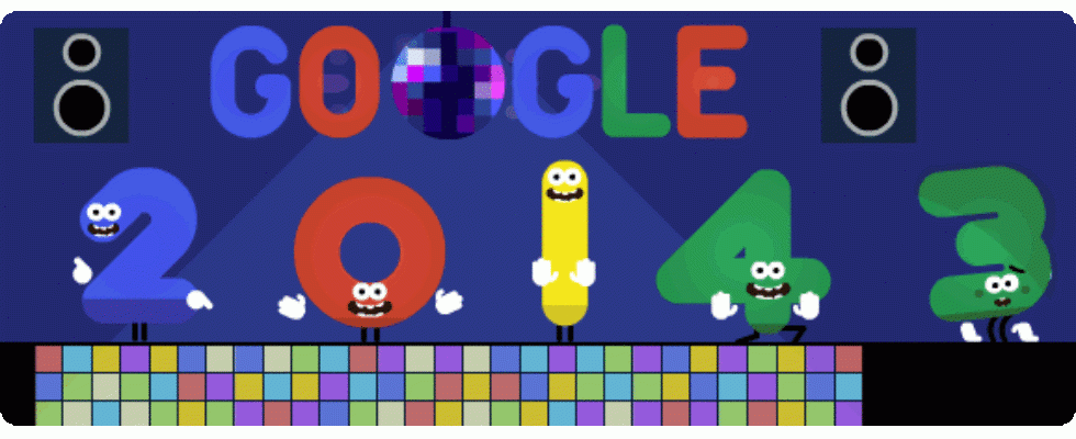 Google Doodle von heute: Neujahrstag 2014