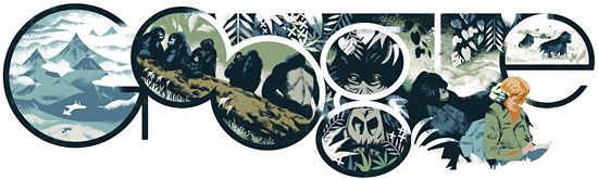 Google Doodle von heute: Dian Fossey – die Verhaltensforscherin musste für den Tierschutz mit ihrem Leben bezahlen