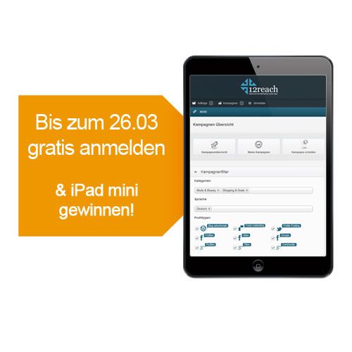 [Sponsored] 12reach Multi-Channel Werbenetzwerk für die „neuen SEOs“ inkl. iPad Mini Gewinnspiel exklusiv für OnlineMarketing.de Leser