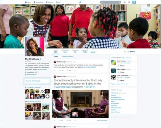 Michelle Obama Twitter Profil