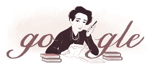 Google Doodle von heute: Hannah Arendt