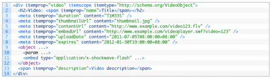 Schema.org Video Object