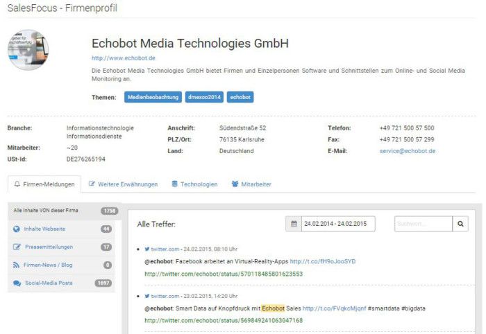 Das Firmenprofil der EchobotTechnologies GmbH