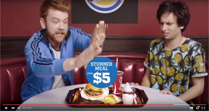 Screenshot des allgemeinen Teils einer Burger King Werbung auf YouTube 