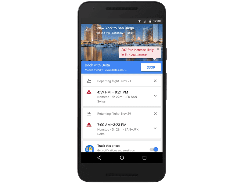 Google Flights informiert mit dem neusten Update über den günstigsten Flugpreis