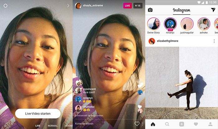 Instagram: Update mit Live Videos und selbstlöschenden Inhalten in Direct