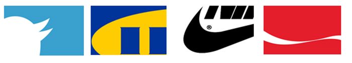 Logo-Schnipsel bekannte Marken