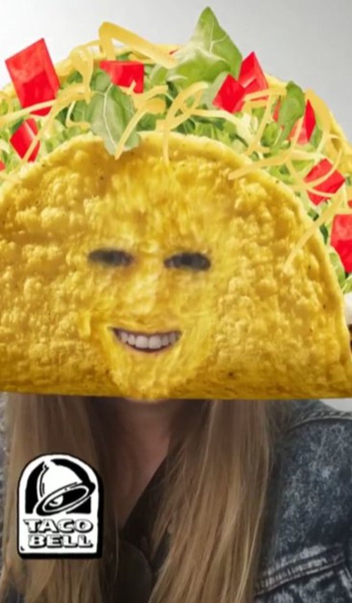 Sponsored Lens von Taco in den USA, © Snapchat