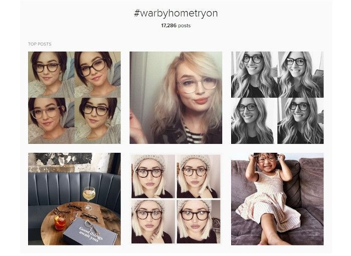 Die #warbyathometryon-Kampagne zeigte Vorteile von User Generated Content, Screenshot WebpageFX