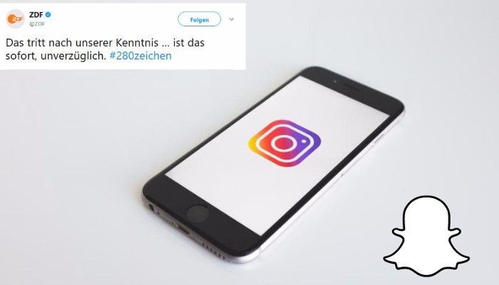 Social Media News: Re-Design für Snapchat, mehr Zeichen bei Twitter und Sponsor-Tags für Instagrammer