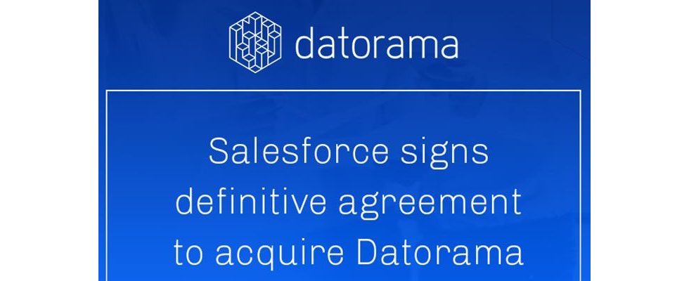 Salesforce zeichnet finale Absichtserklärung für die Akquise von Datorama