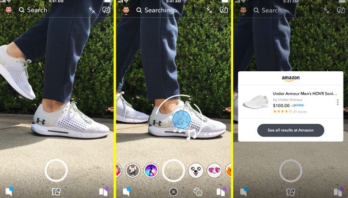 Snapchat und Amazon kooperieren über Visual Search in der App