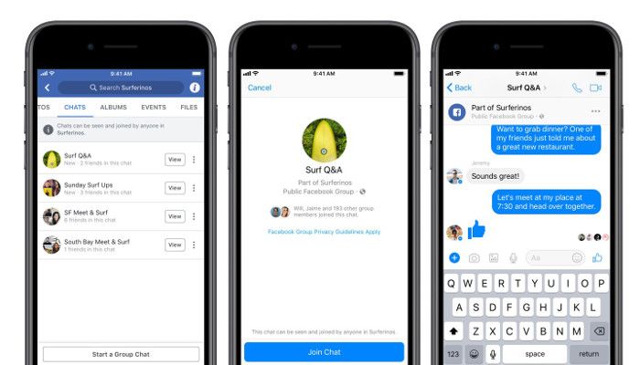 Facebook Update für Gruppen: Chaträume mit 250 Personen via Messenger