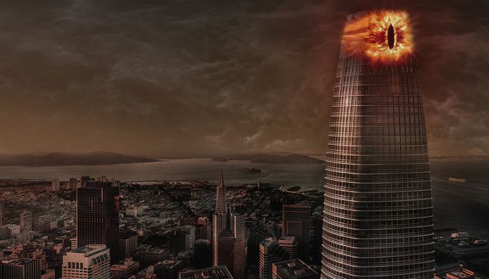 Salesforce Tower trifft Mittelerde: Das Auge Saurons über San Francisco