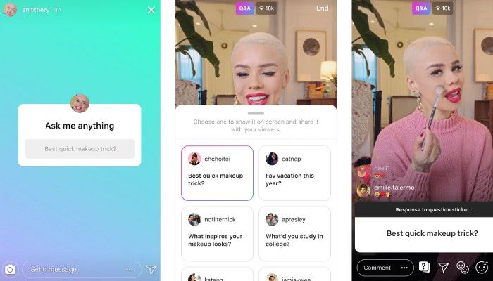 Instagram User können Marken und Influencern per Sticker live Fragen stellen