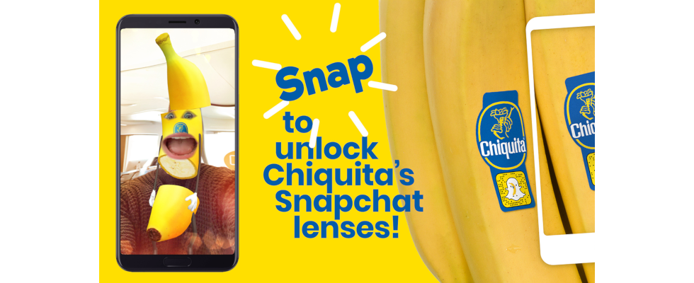 Chiquita und Snapchat lassen mit Snapcodes die Banane tanzen