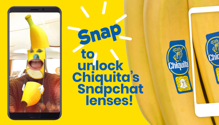 Chiquita und Snapchat lassen mit Snapcodes die Banane tanzen