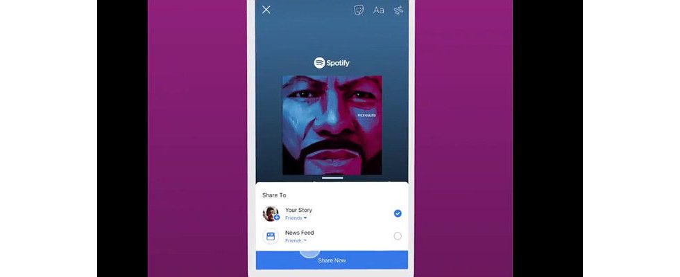 Spotify rüstet auf: Songs sind nun auch in Facebook Stories teilbar
