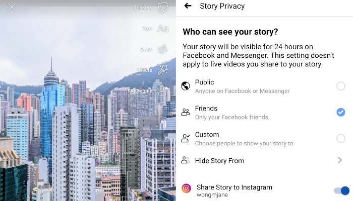 Facebook arbeitet am Cross Posting von Stories auf Instagram