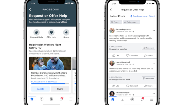 Facebook bietet Plattform für User in Quarantäne