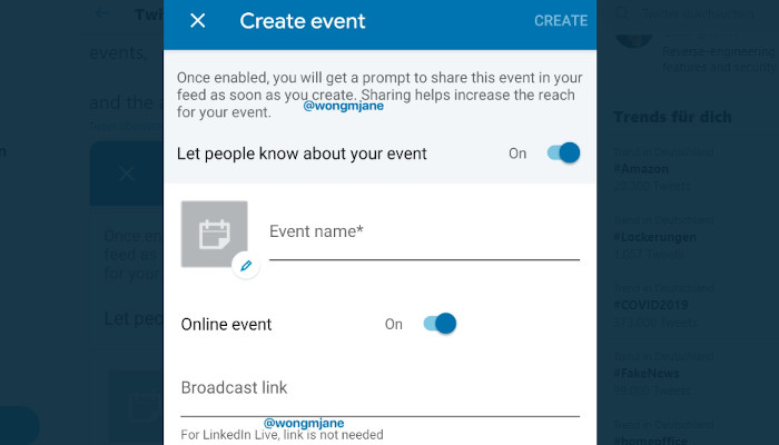 LinkedIn arbeitet am Broadcast Link für Online Events