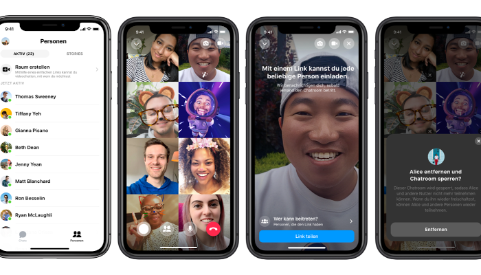 Videocalls auf Facebook: Zuckerberg kündigt neue Features und Facebook Rooms an