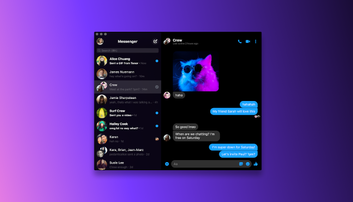 Desktop-App für den Facebook Messenger