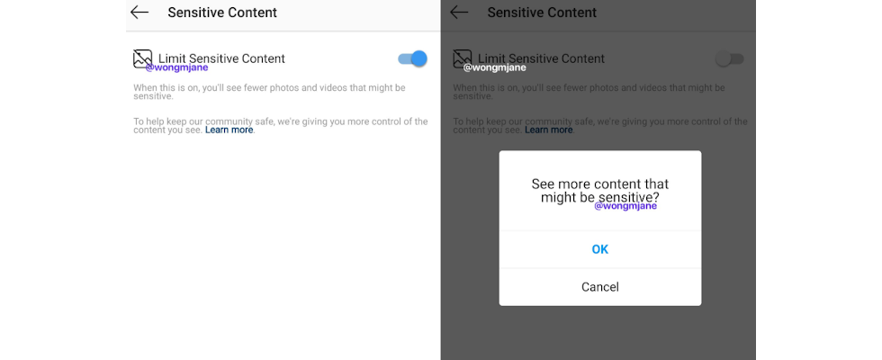 Instagram arbeitet an neuer Option: „Limit Sensitive Content“