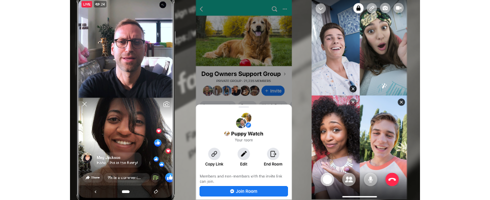 Mit Videochat und Spielen: Facebook launcht Messenger Rooms für Gruppen und Events