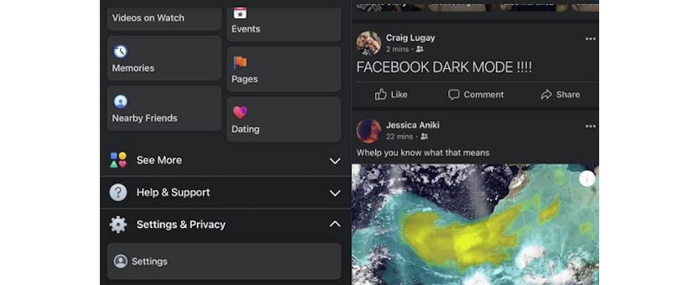 Dark Mode für die mobile App: Facebook bestätigte Tests mit kleiner User-Gruppe
