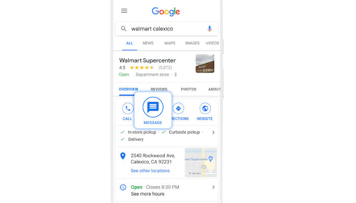 Google erweitert Business Messages via Maps und Search für alle Unternehmen