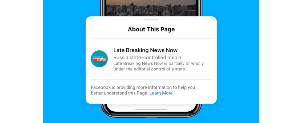 Facebook verpasst staatlich kontrollierten Medien ein Label – und verweigert ihnen bald Ads