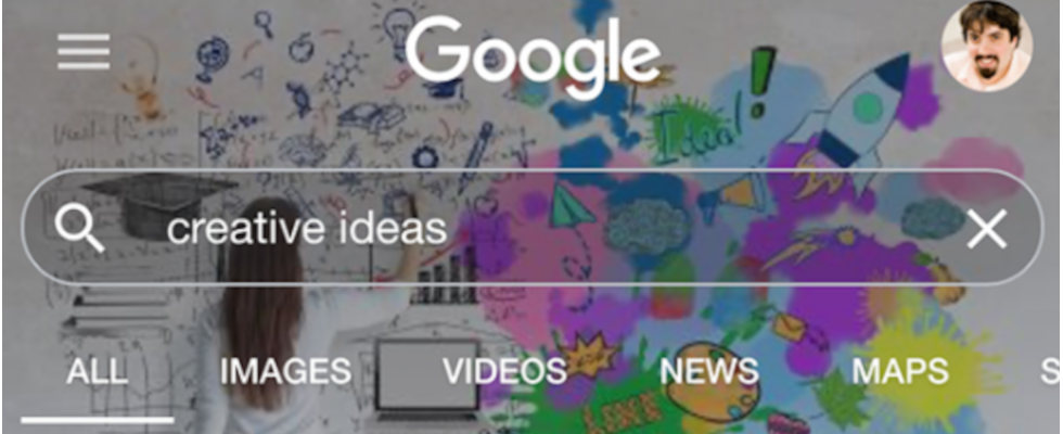 Google testete Header-Bilder passend zur Suchanfrage in Search