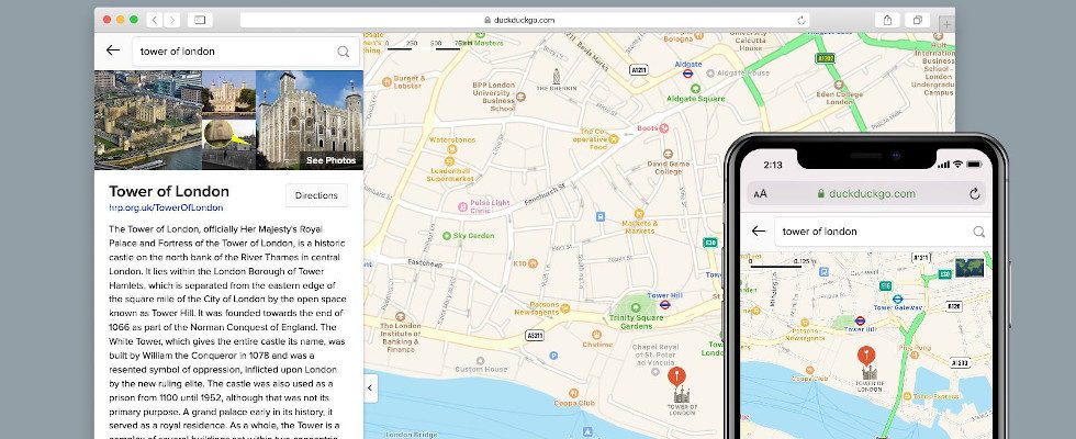 Anonym ans Ziel: DuckDuckGo rollt neues Maps Feature aus