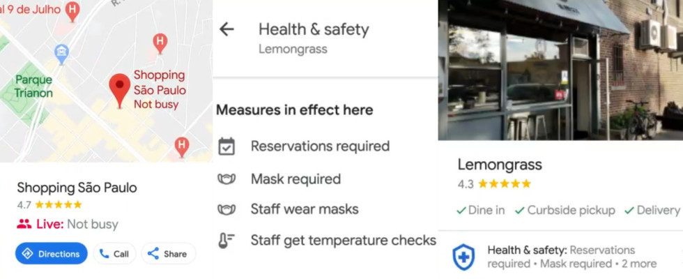 Google Maps liefert bald Live-Infos zu Maskenpflicht, Auslastung und Temperatur-Checks in Gebäuden