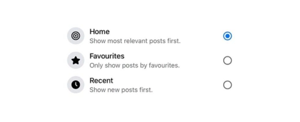 Update für den Facebook Feed – drei Filter sortieren Posts unterschiedlich