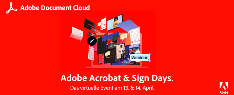 Adobe Acrobat & Sign Days: Digitalisiere deine Dokumentenprozesse jetzt noch einfacher