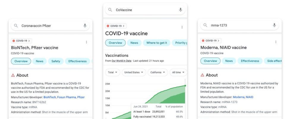 Google nutzt erstmals innovative Search-KI MUM für Suchanfragen zu Covid-19-Impfungen
