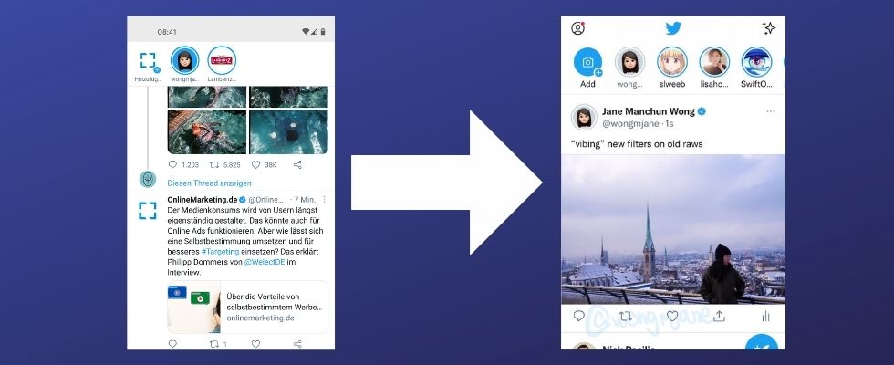 Twitter arbeitet an neuer Timeline: Layout zeigt mehr Platz für Tweet Content